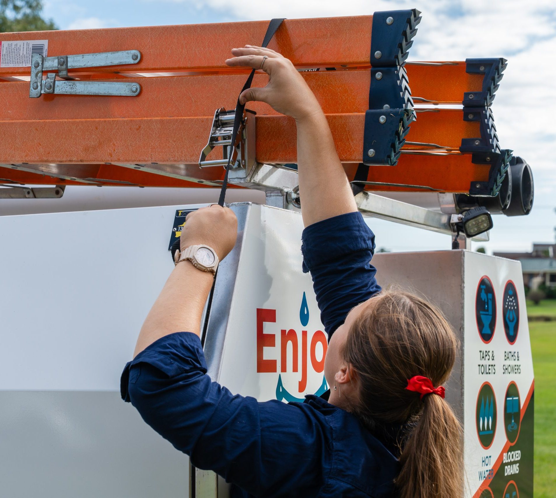 Loading the ladder racks